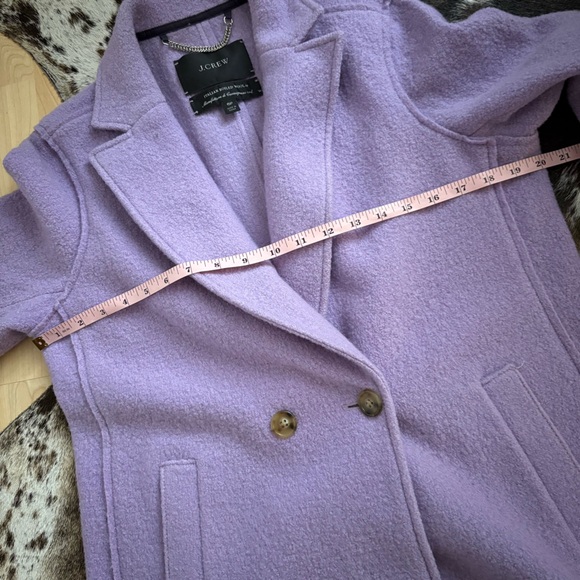 J‎ CREW The Daphne Topcoat in Italian Boiled Wool in Lavender Size 6 Petite - Picture 8 of 10
